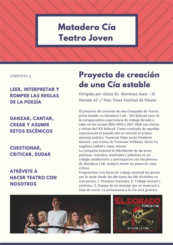 cartel del taller de teatro joven