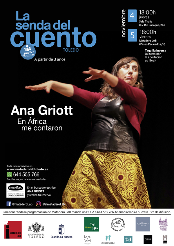 Cuentos para público familiar con ANA GRIOTT: “En Africa me contaron”