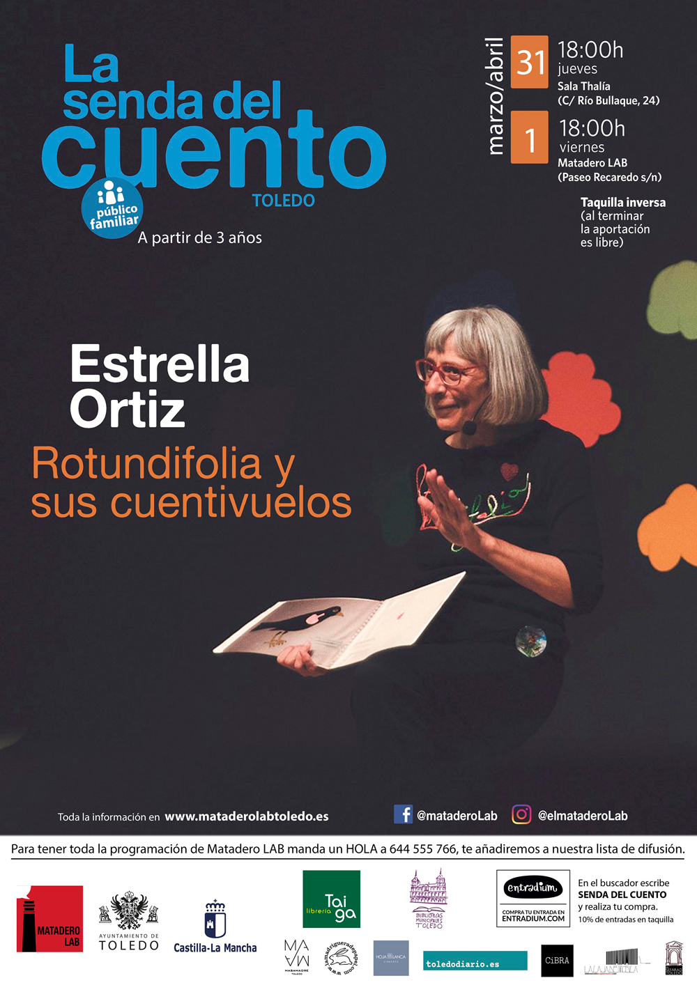 Cuentos para público familiar con Estrella Ortiz, "ROTUNDIFOLIA Y SUS CUENTIVUELOS"