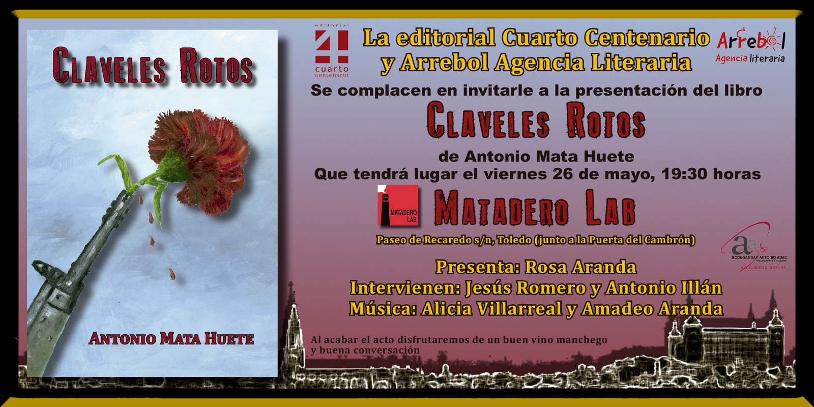 Presentación de la novela "Claveles Rotos", de Antonio Mata Huete